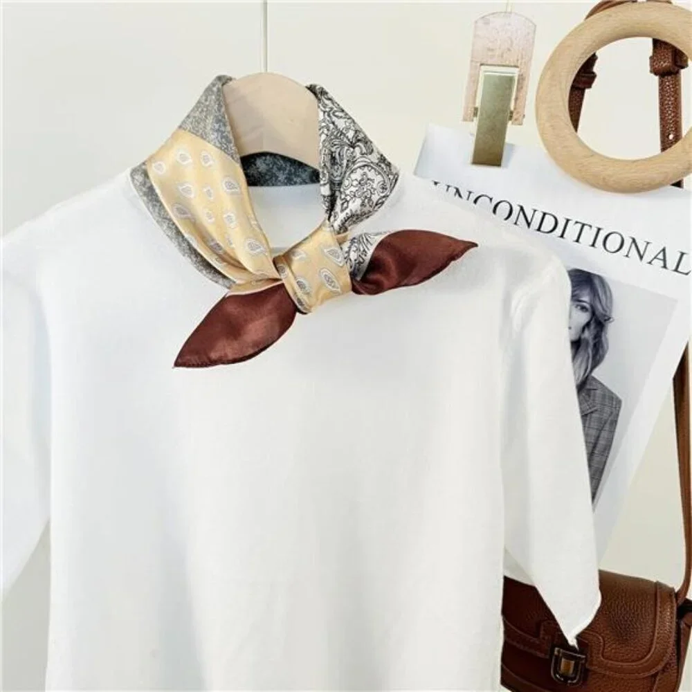 Printed Silk Square Scarf